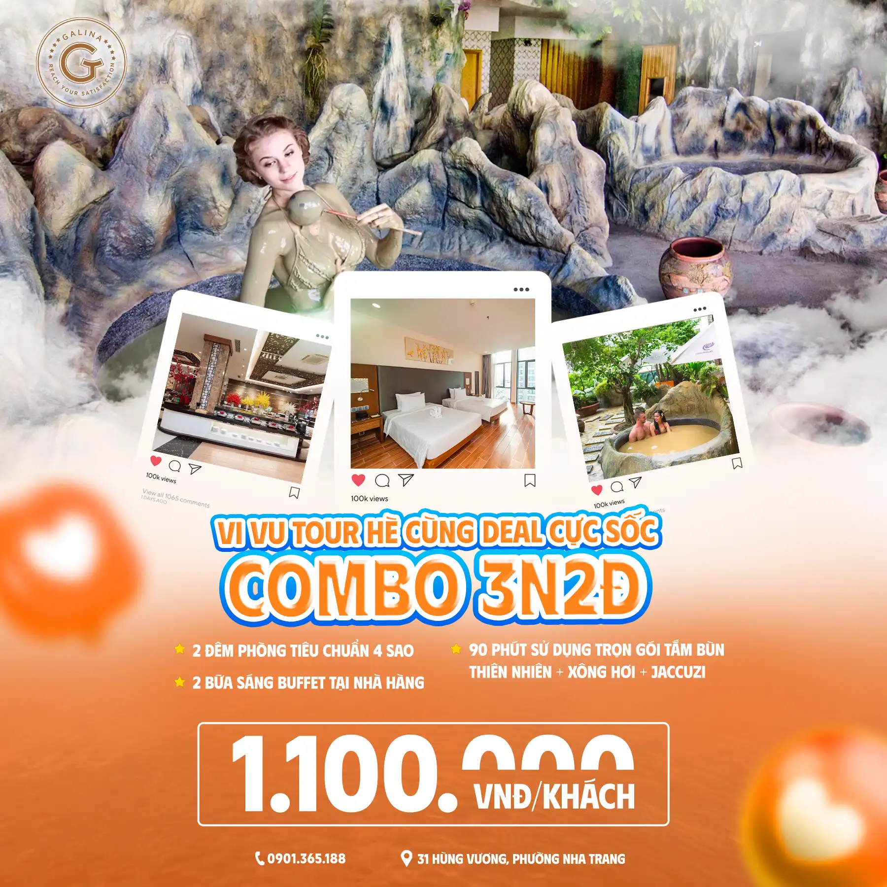 Hè Rực Rỡ Tại Nha Trang: Combo Nghỉ Dưỡng 3N2Đ "Siêu Hời" Chỉ 1.100k!